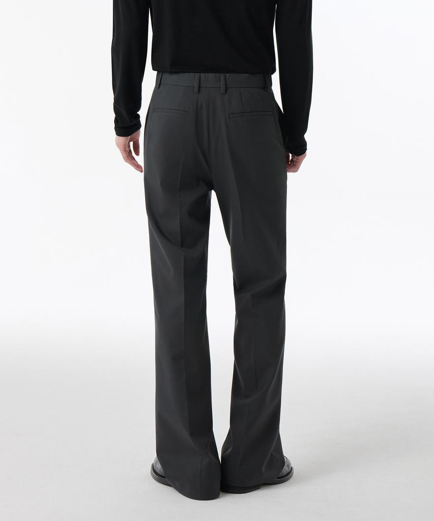 MUSINSA STANDARD Whipcord Flare Hidden Banding Slacks [Gray]