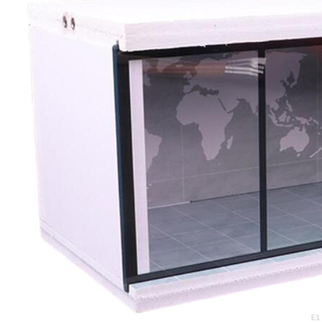 1:64 Vitrine de parcare de colecție Protector de mașină turnat sub presiune cu LED încorporat pentru păpușă