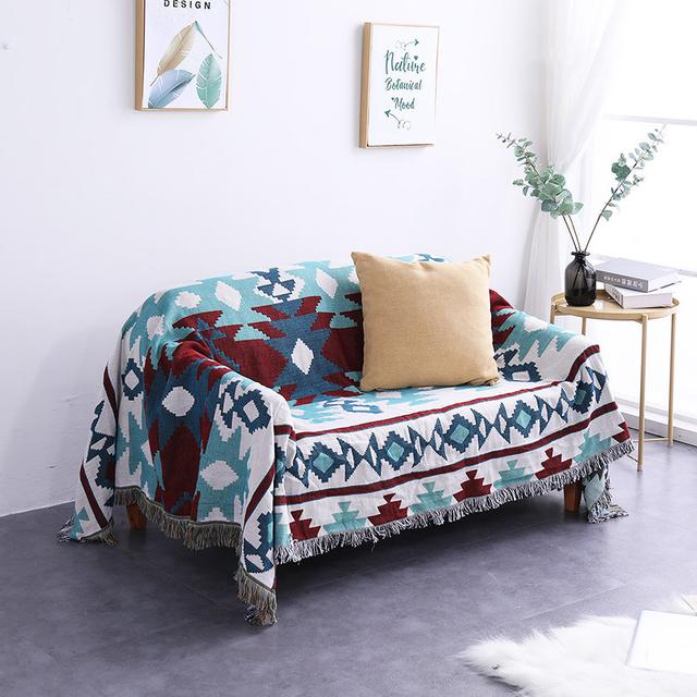 Modern Simple Sofa Blanket For Sofa Nordic Flower And Bird Knitted Throw Blanket For Bed Bedspread Winter Tapestry Drop Ship