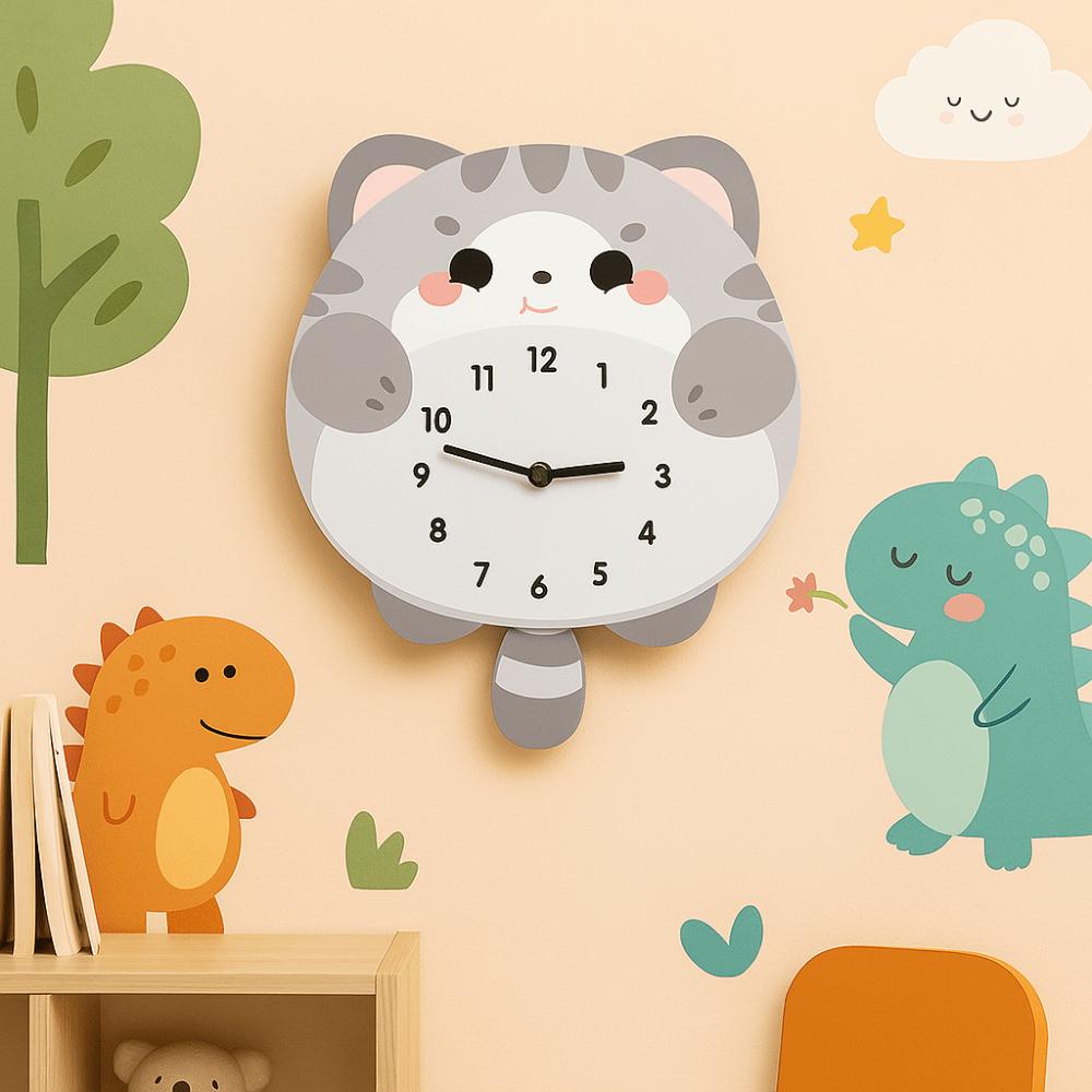 Cartoon Silent Clock Unique Hanging Clock Modern Wall Clock  Office