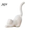 White Ceramic Figurine Nordic Minimalist Ornaments, Abstract Bear/Cat/Elephant/Cactus Sculpture Tabletop Decor for Elegant Table Centerpieces