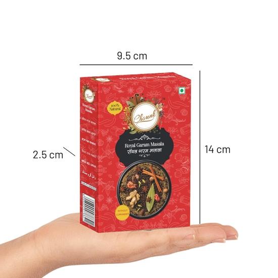 Chounk Royal Garam Masala | Reines aromatisches Khada Garam Masala ohne Farbstoffe | Ohne Koriander & ohne Fenchel | Bio-Garam-Masala-Pulver 1 kg