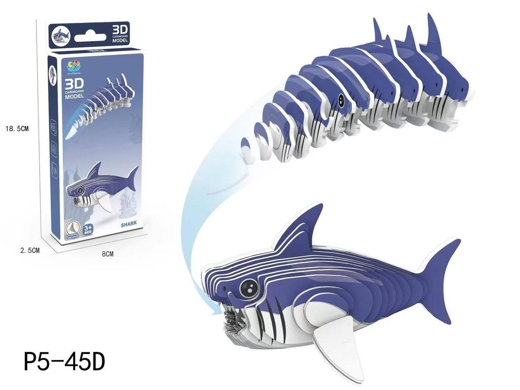 

Животное 3D Модель Динозавра Набор для Поделок Сделай Сам Бумажный Пазл Детская Обучающая Игрушка Shark