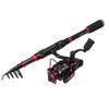 2.1m Telescopic Fishing Rod Carbon Fiber Casting Rod Fishing Reel Combo Set with Fishing Line