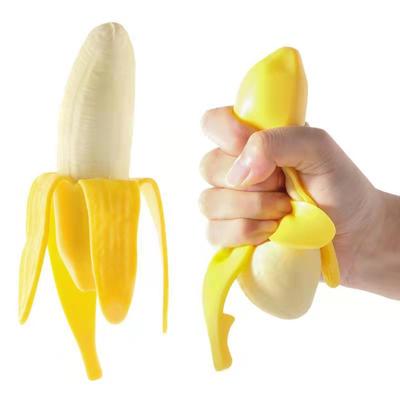 Niedliche Frucht Squishy Stressbälle Fidget Sensorisches Spielzeug Quetschen Stressabbau Handspielzeug Anti-Angst Banane Dehnbares Langsam Aufsteigendes Spielzeug