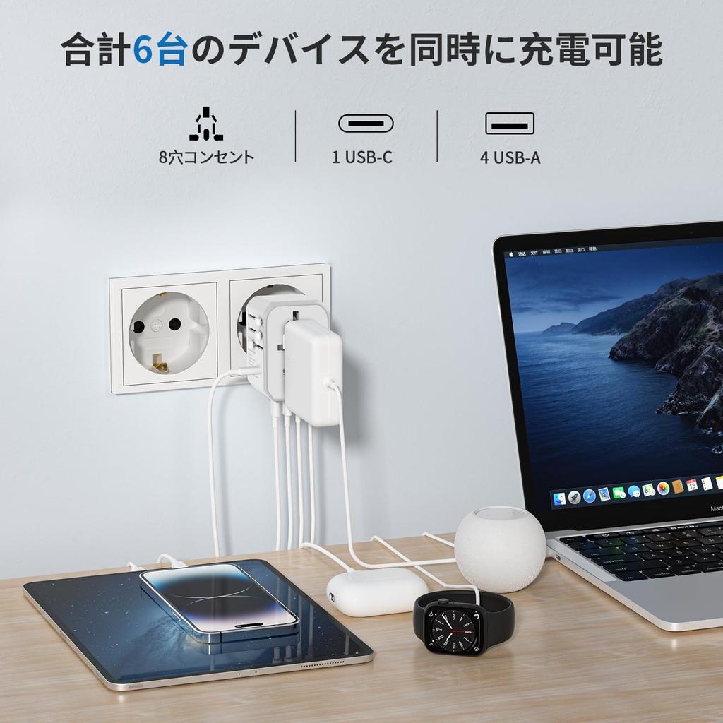 EPICKA International Adapter Worldwide Plug with One and Four Compatible with and Travel Outlet Plug, Compatible, C/BF/O/A Type, Multi-Conversion