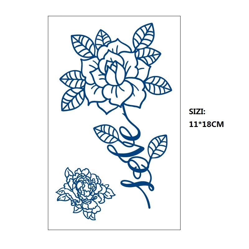 Emmy Naklejka Tatuaż Ziołowy Stopniowa Zmiana Geometryczny Gwieździste Niebo Łańcuch z Gwiazd Trwały Nieodblaskowy Naklejka Transferowa Wodna