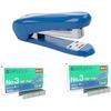 PLESIU MEselected MAX No.3-1M Flat Clinch Staples (24/6) for Office - 4 Boxes (4,000-Staples) - Silver