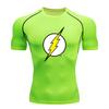 Men's Quick Dry Compression Fitness Sports T-Shirt Yellow Li