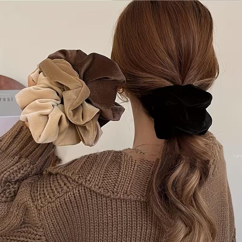 12 Pezzi Elastici per Capelli in Velluto Multicolore Anello Grande Scrunchies Eleganti Elasticità Peluche Elastico per Capelli per Uso Quotidiano Accessorio per Acconciature