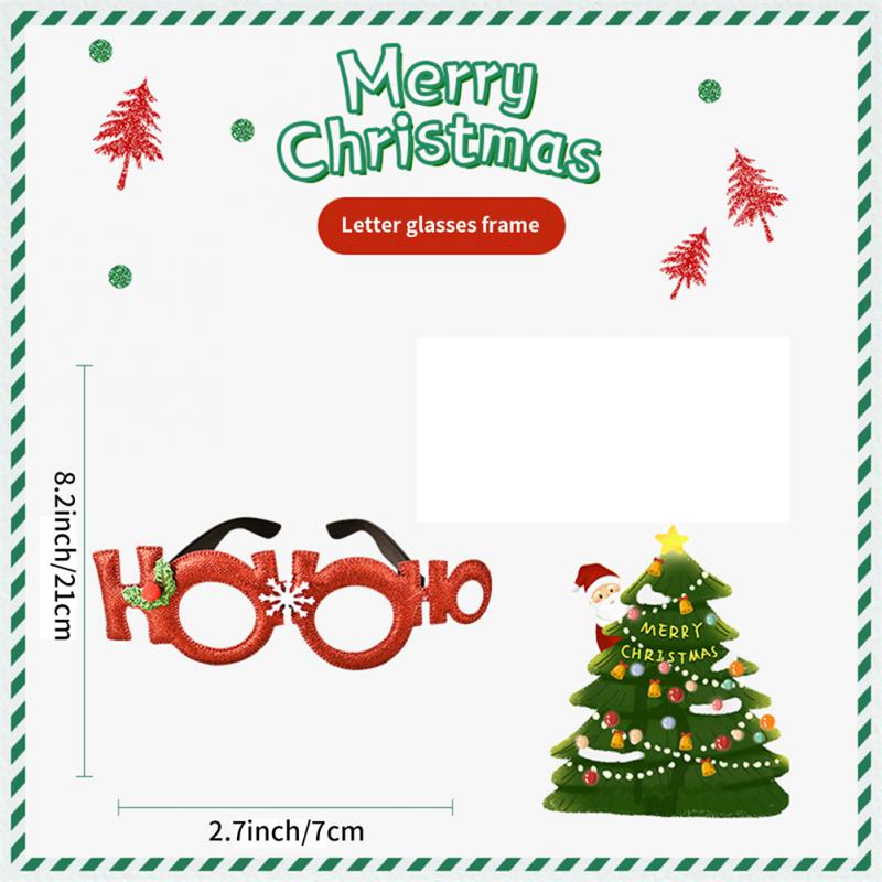 Christmas Decorations,Christmas Glasses for Children,Christmas Ornaments 2024,Santa Claus,Snowman Antlers Glasses Frames