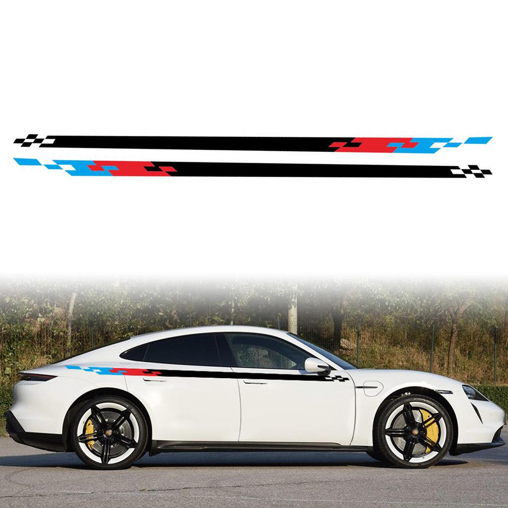 Car Sticker Three Colors Strip Racing Car Body Side Decal for All Cars Decal