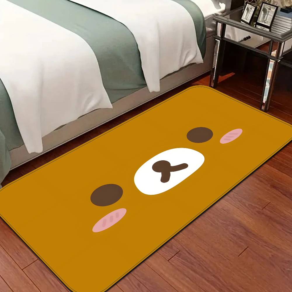 Cute Cartoon R-Rilakkuma B-Bear Kitchen Mat Kids Room Bedroom Decoration Balcony Anti-Slip Doormat Living Room Alfombra