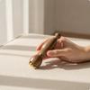 Facial with Brass Beads Handheld Massage Tool Acupressure Side Compact Wooden for