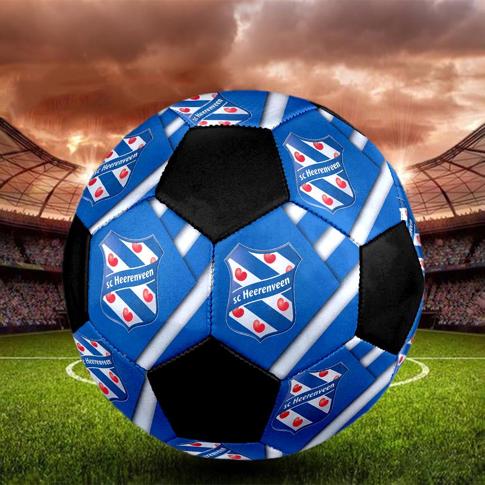 SIZE 5 SC Heerenveen Soccer Ball Colorful All Ages Machine Stitched PVC Competition Ready Durable High-Bounce