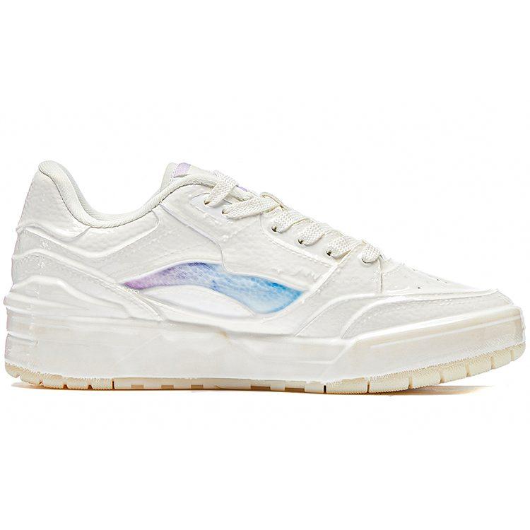 Li Ning RSR 101 Niedrige Skateboard-Schuhe Damen Nebelweiß ABCS108-1