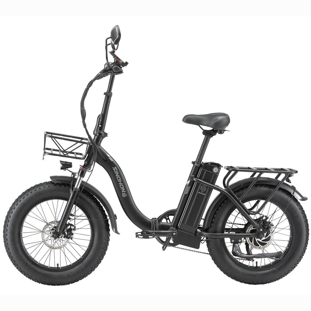 SINOHON B20 750W City Pendeln Faltbares Elektrofahrrad Mit Anhängersitz 48V15AH Batterie Elektrofahrrad 20 Zoll Straßenreifen Erwachsenen Stadt Bequemes E-Bike