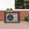 39"Aluminum AC Unit Fence Cover, Brown Outdoor Air Conditioner Enclosure