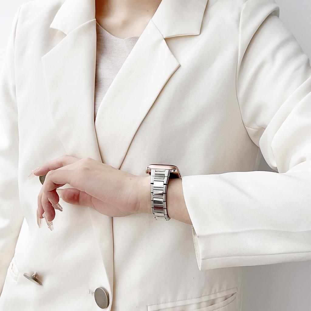 For Apple Watch Series 10 42mm/9 8 7 41mm/SE (2023) SE (2022) SE 6 5 4 40mm/3 2 1 38mm Stainless Steel Watch Band Mirror Surface