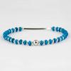 SHOVEOFF SVB-229 Silver Bar Turquoise Unisex Simple Daily Couple Bracelet
