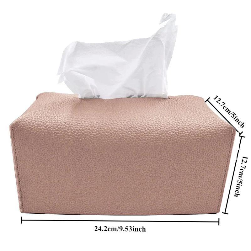 High Quality PU Leather Handbag Purse Tissue Box Holder Home Solid Color Storage Box Napkin Holder Tissue Boxes Napkin Holder