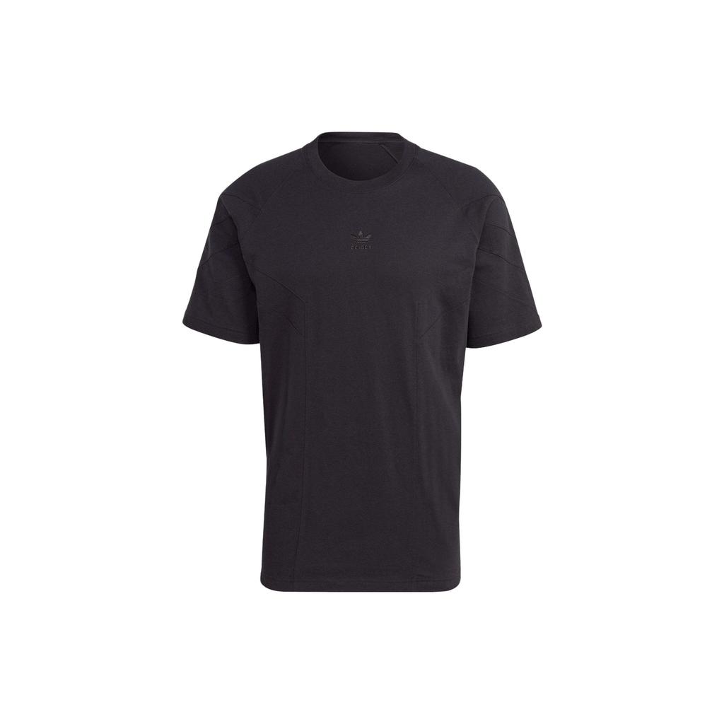 Adidas Originals Round Neck Casual Solid Color Pullover Short Sleeve T-Shirt Men Tops Black IC5997