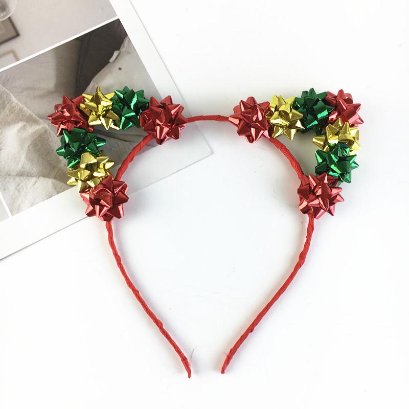

Рождественский ободок с красными кошачьими ушками - Милые аксессуары для волос в стиле мори-гёрл, фея, для праздника