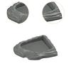 Reptile Water Bowl Plastic Corner Dish Realistic Rock Feeding Tray for Turtle Aquarium and Reptile Habitat