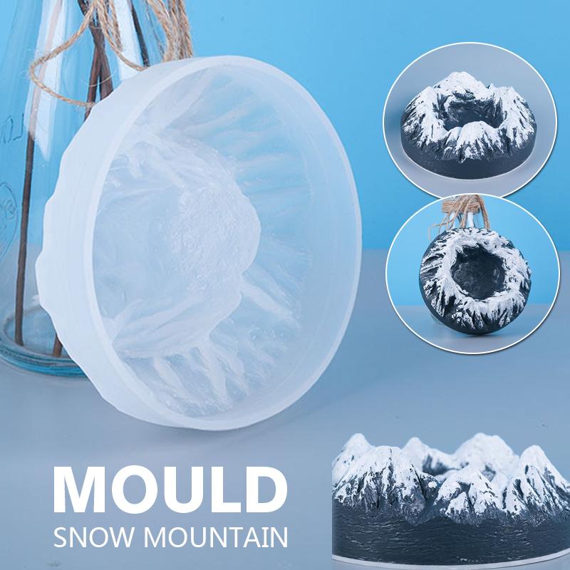 1Pcs Snow Mountain Silicone Mold Epoxy Resin Casting Silicone Volcano Mold DIY Plaster Jewelry Making Tool