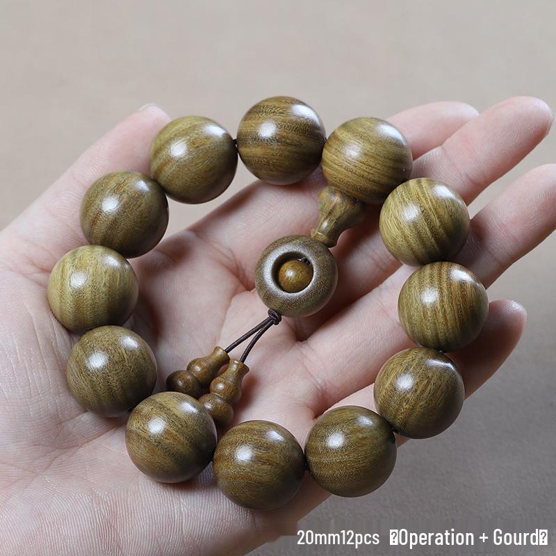 Argentina Green Sandalwood Men's and Women's Bracelet - 108 Beads, Prayer Beads of Yu Sandalwood & Rosewood.