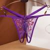 Embroidery Lace Flower Panties Thin Belt Traceless Briefs Fashion Women Mesh Thong  Valentine's Day