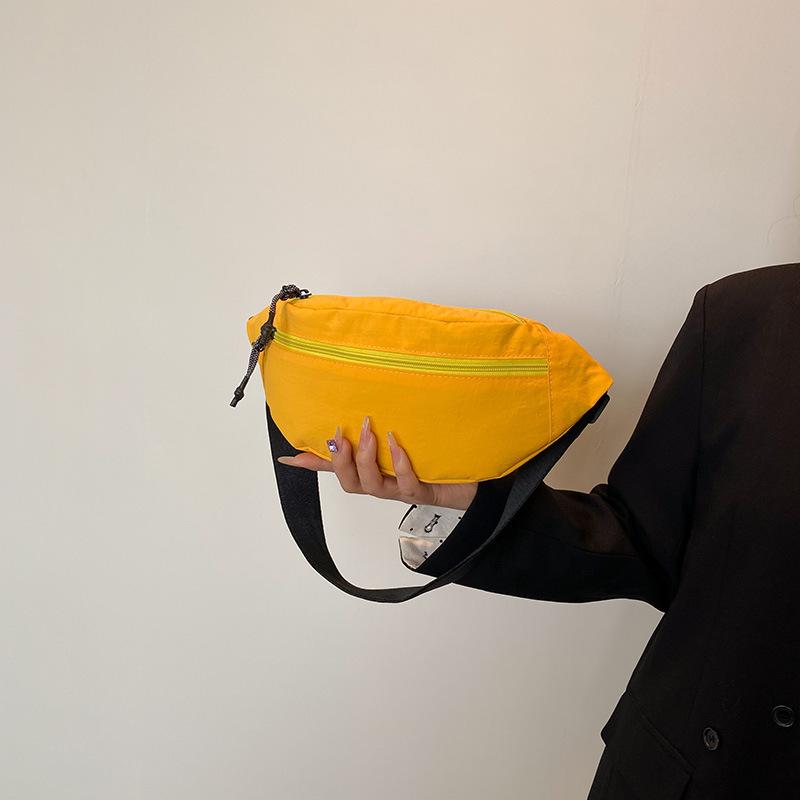 Summer New Popular Go Out Light Casual Simple Solid Color Unisex Shoulder Messenger Bag Fanny Pack Women