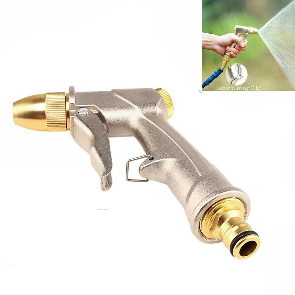 High Pressure Garden Water Spray Powerful Cleaning Aluminum Alloy Water Hose Jet Adjustable Spray Modes Efficient