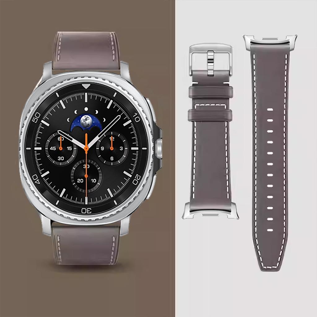 Vintage Lederarmband für Samsung Galaxy Watch 8/8 Classic 40mm 44mm 46mm Uhrenarmband Correa Armband für Samsung Armband Gürtel