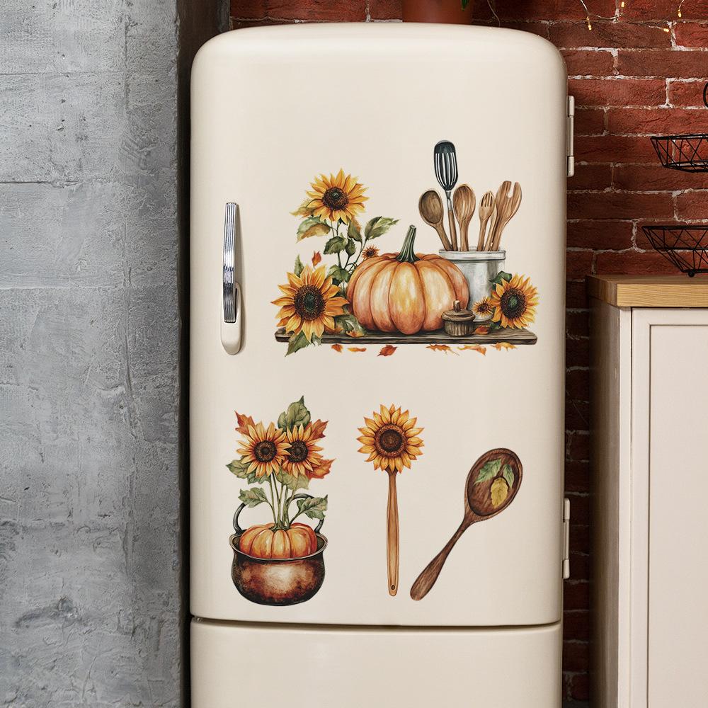 Wholesale of Painted Sunflower Kitchenware Kitchen and Dining Room Wall Beautification and Decoration Stickers