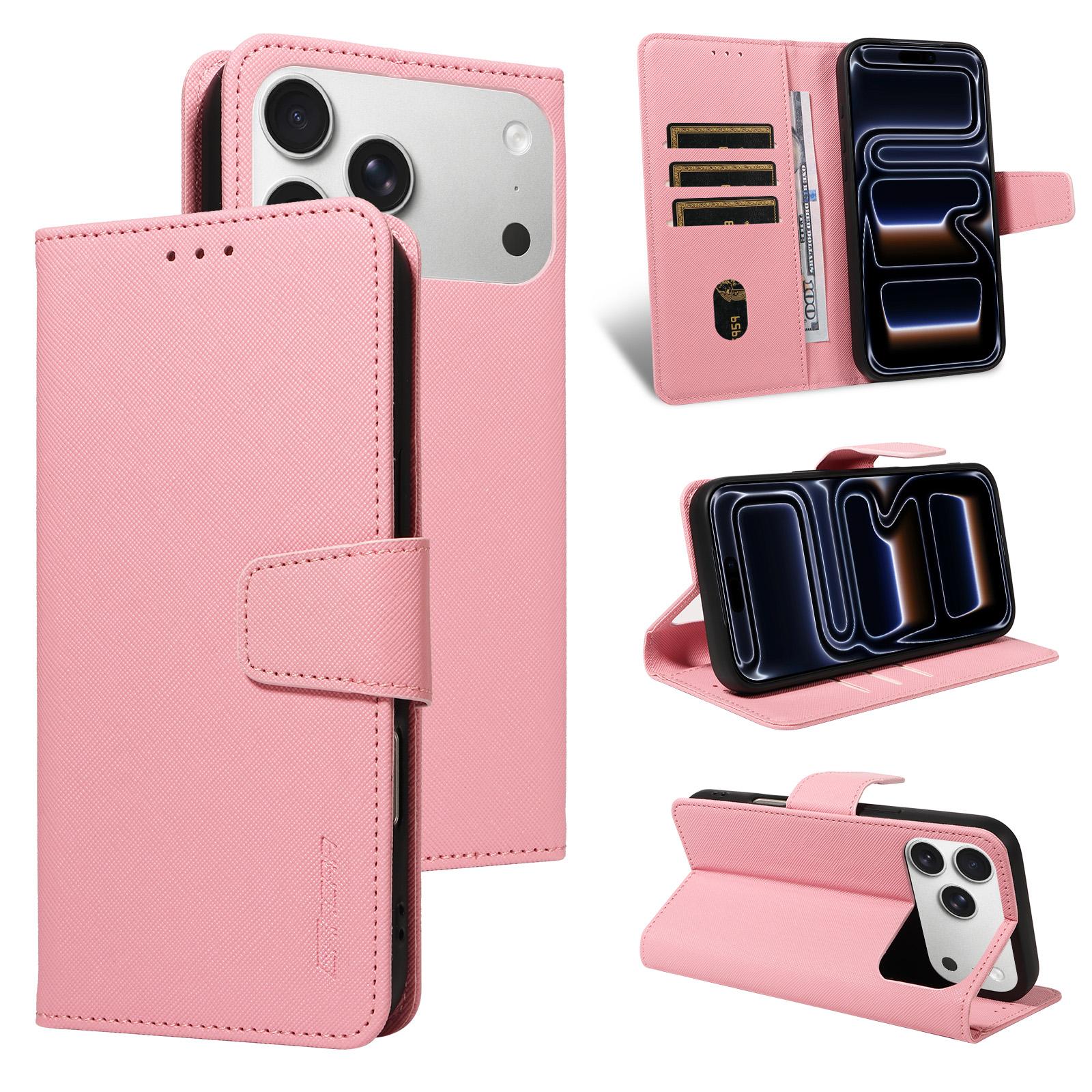 

Faux Leather Phone Case for Samsung Galaxy A56 A55 A36 A26 A16 A06 A05 A54 A53 A52 Scratch-Resistant Magnetic Wallet Stand Case Galaxy A53 5G рожевий