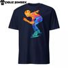 Abstract Colorful Speed Skaters Unisex T-Shirt | Vibrant Sports Design Tee