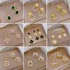 Full of Zirconium Exquisite Wind Copper Micro-inlaid Earrings Necklace Set Combination