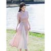 Pink Aodai cheongsam 1011 new college entrance examination cheongsam women's summer new Chinese daily engagement dress dress