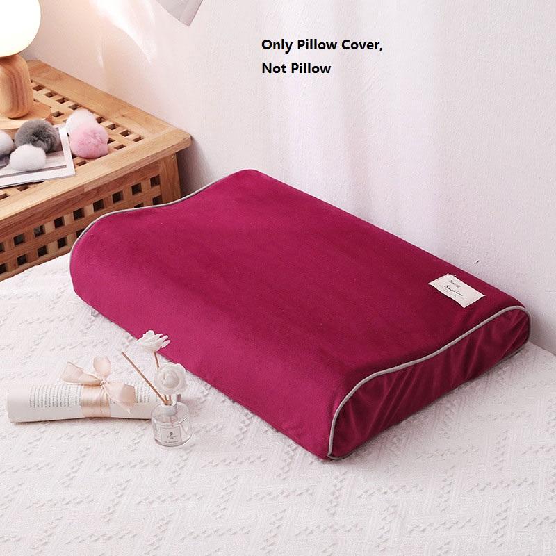 Contour Memory Foam Pillow Case Soft Velvet Pillowcase Neck Latex Pillow Cover Cushion Protector Home Decor 30x50cm 40x60cm
