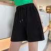 Pantaloncini Sportivi da Donna Grigio in Cotone a Vita Alta - Leggeri, Vestibilità Larga per Corsa e Uso Casual