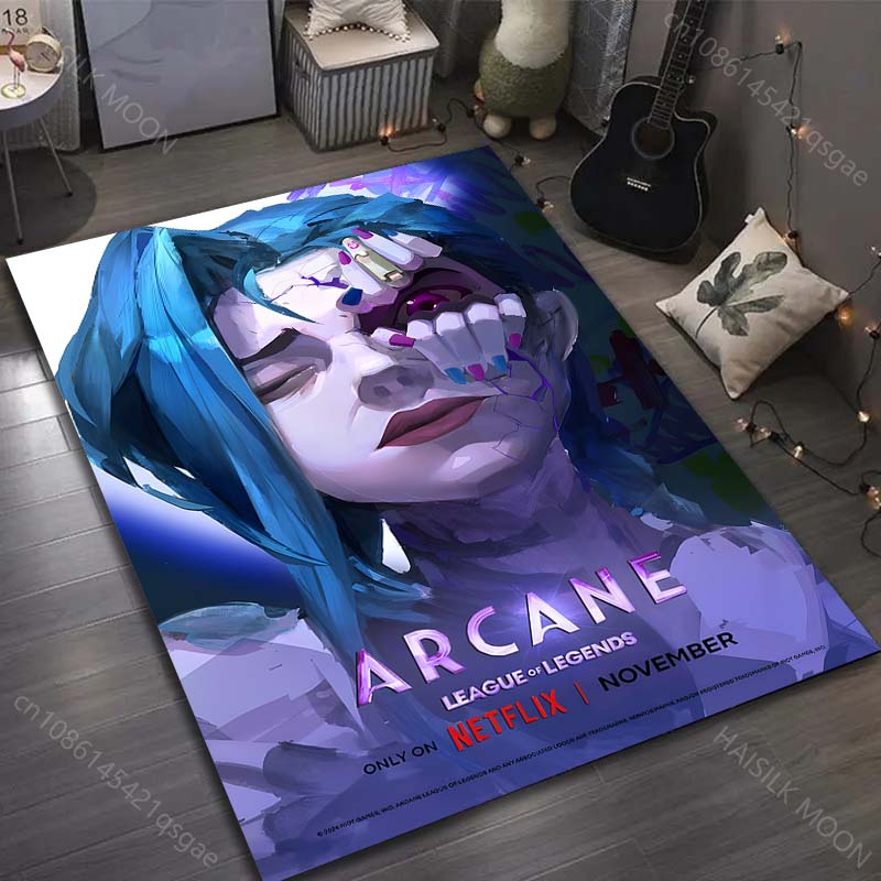 15 Größen A-Arcane Print Gamer Teppich für Wohnzimmer Schlafzimmer Sofa Fußmatte Dekor Sofatisch Bereichsteppich Rutschfeste Bodenmatte für Geschenke