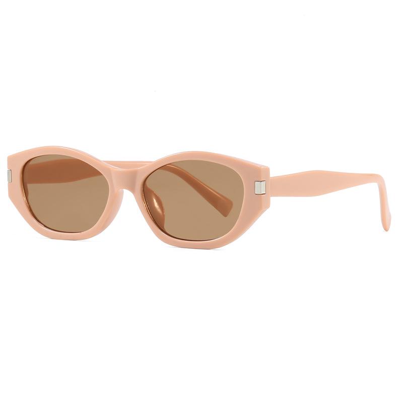 Retro High-End Polygon Sunglasses: Unisex UV Protection with Face-Slimming Design