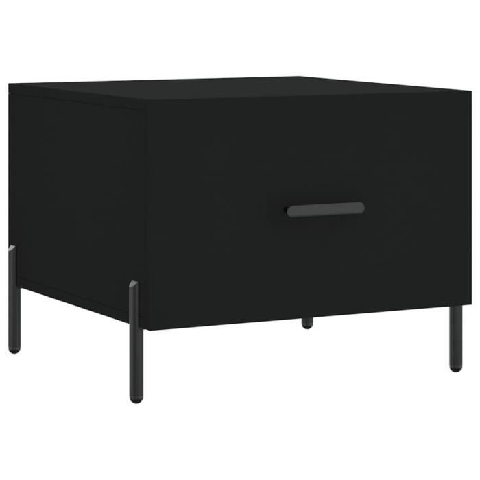 VidaXL Table basse Noir 50x50x40 cm Bois d'ingénierie 829414