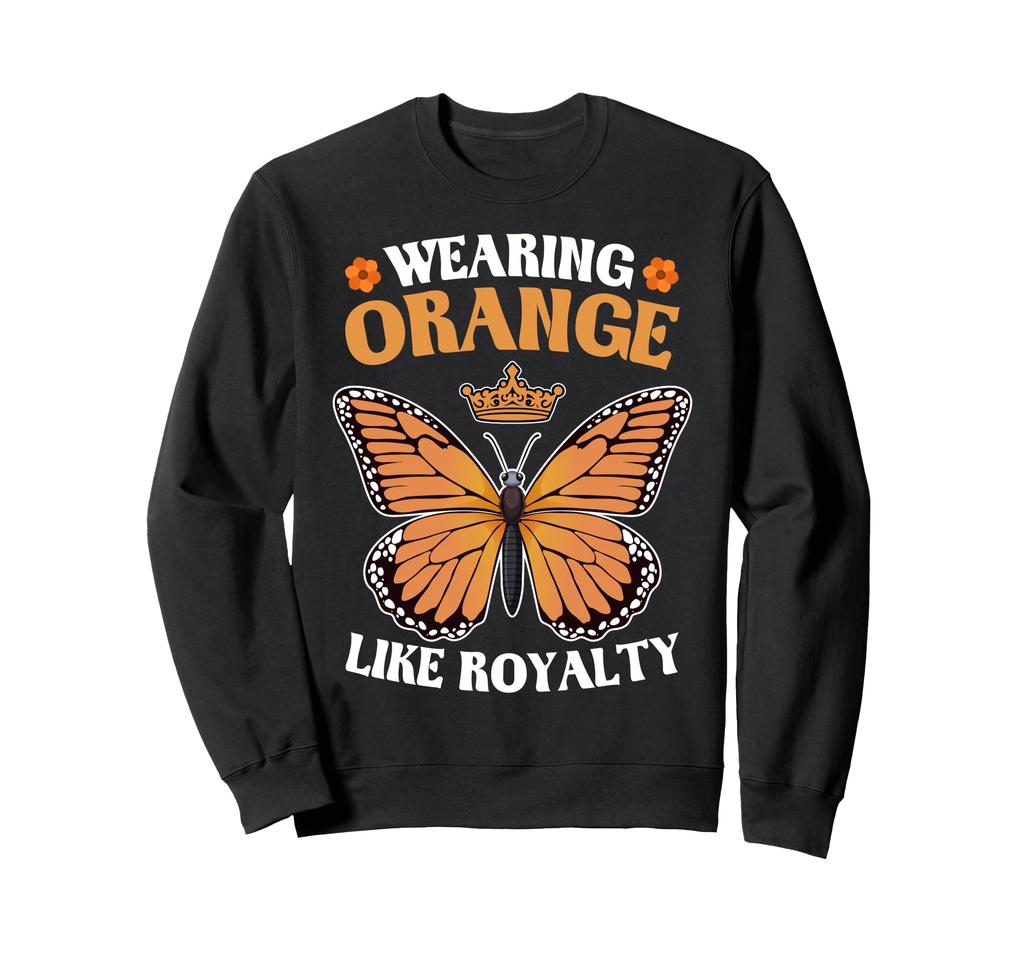 Monarch Butterfly Nature Aesthetic Orange Sweatshirt