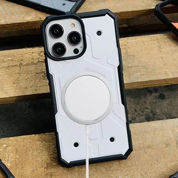 

Чохол Urban Armorg Pathfinder MagSafe для Apple iPhone 16 Pro Max Plus 15 14 13 12 Ori Ударостійкий міцний чохол із бездротовою зарядкою For iPhone 16 Pro білий