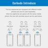 Wireless Earphones Poratable Smart Touch Rechargeable Bluetooth-compatible 5.0 In-ear Headset for Running