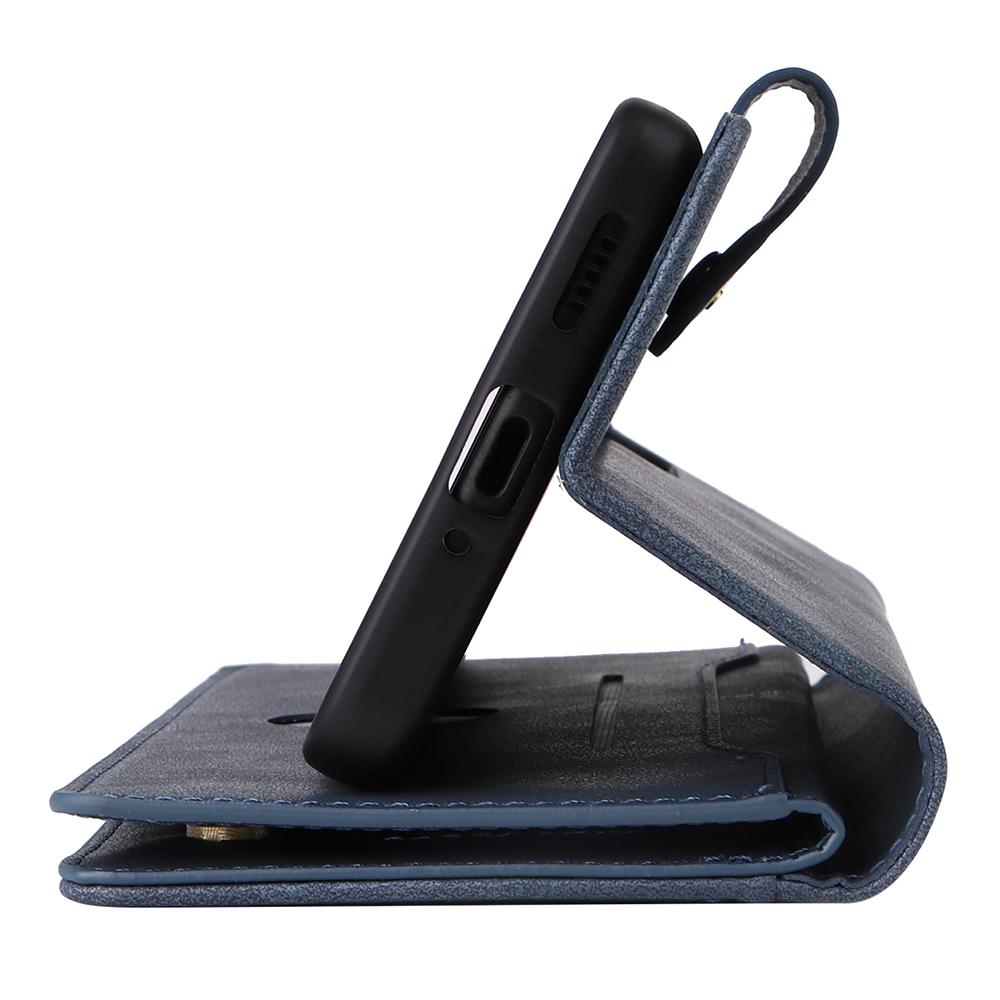 For Xiaomi Redmi Note 13 5G Leather Case Rivet Decor 9 Card Holder Slots Zipper Pocket Cover