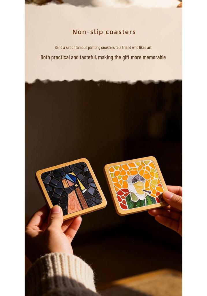 Mosaic Coaster DIY Kit: Creative Handmade Collage Art Set