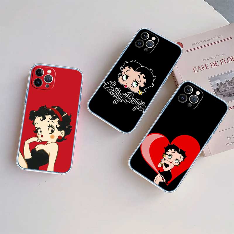 UP10 B-Bettys Art B-Boops Transparent Phone Case for Samsung Galaxy A04 A04S A14 A23 A34 A54 M23 M33 M52 M53